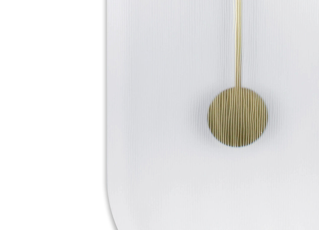 "Helsinki" Design Pendulum Clock in Satin Striated Glass