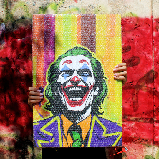 Dipinto con pluriball "Joker"