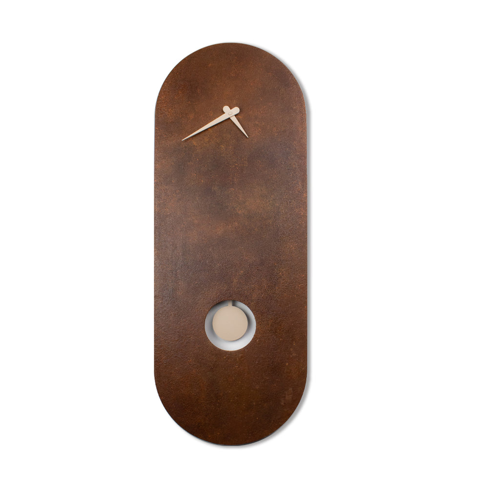 “Pittsburgh” Design Pendulum Clock in Corten